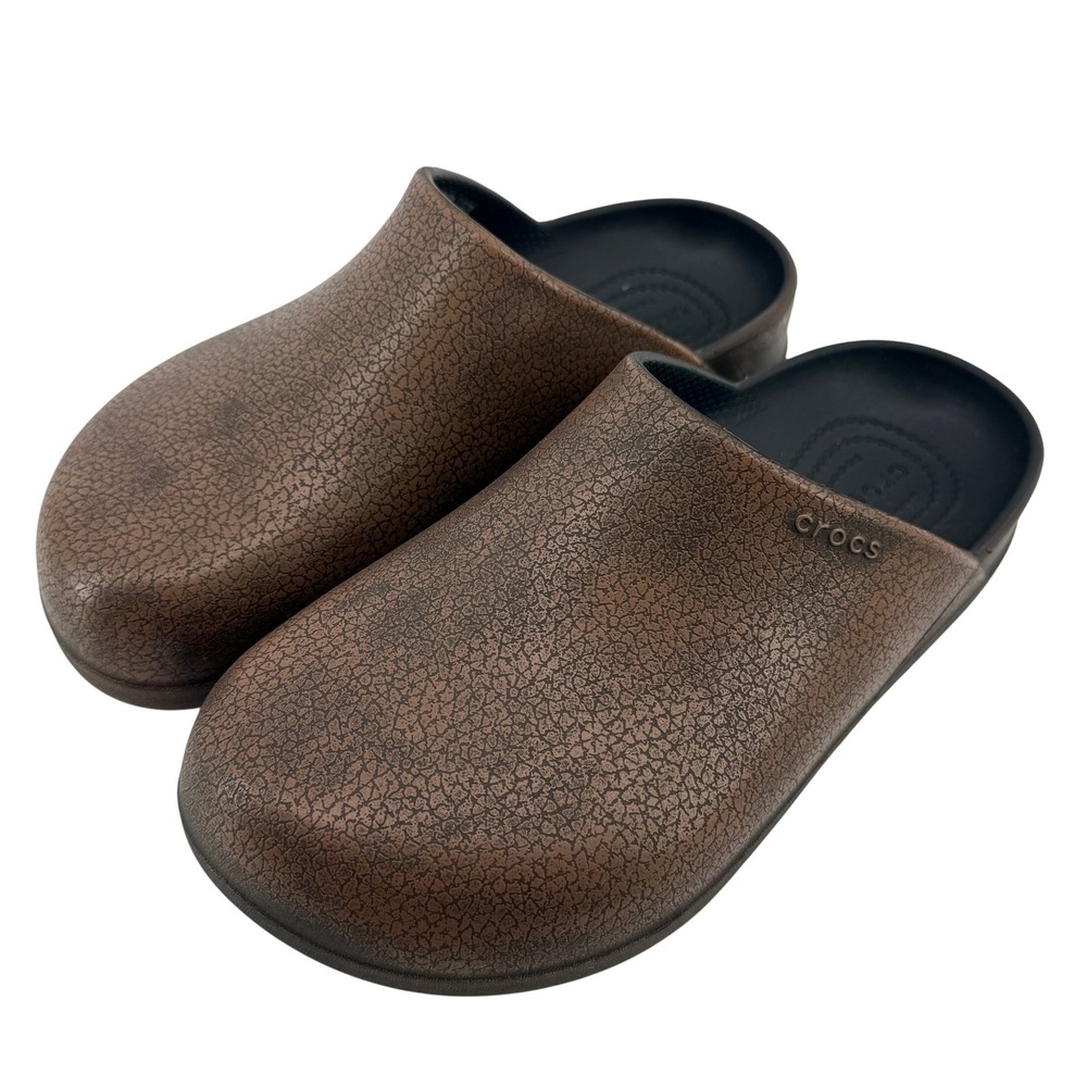 Crocs Dylan Burnished Slip On Clog Mule Brown Men 5/Women 7 Casual Comfy New